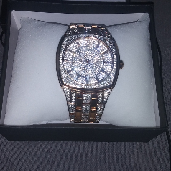 iced out bulova watch men's